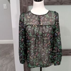 Banana Republic Factory shirred yoke Shine blouse size extra small petit…